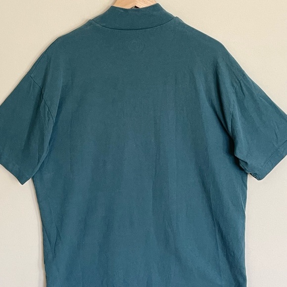 Urban Outfitters UO New Wave Mandala Mock Neck Teal Orange T Shirt Women’s S /OS - Picture 10 of 11